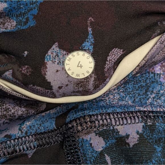Lululemon Fast & Free 7/8 Tight II Nulux 25" Screen Camo Multi Leggings Size 4 - Picture 11 of 12